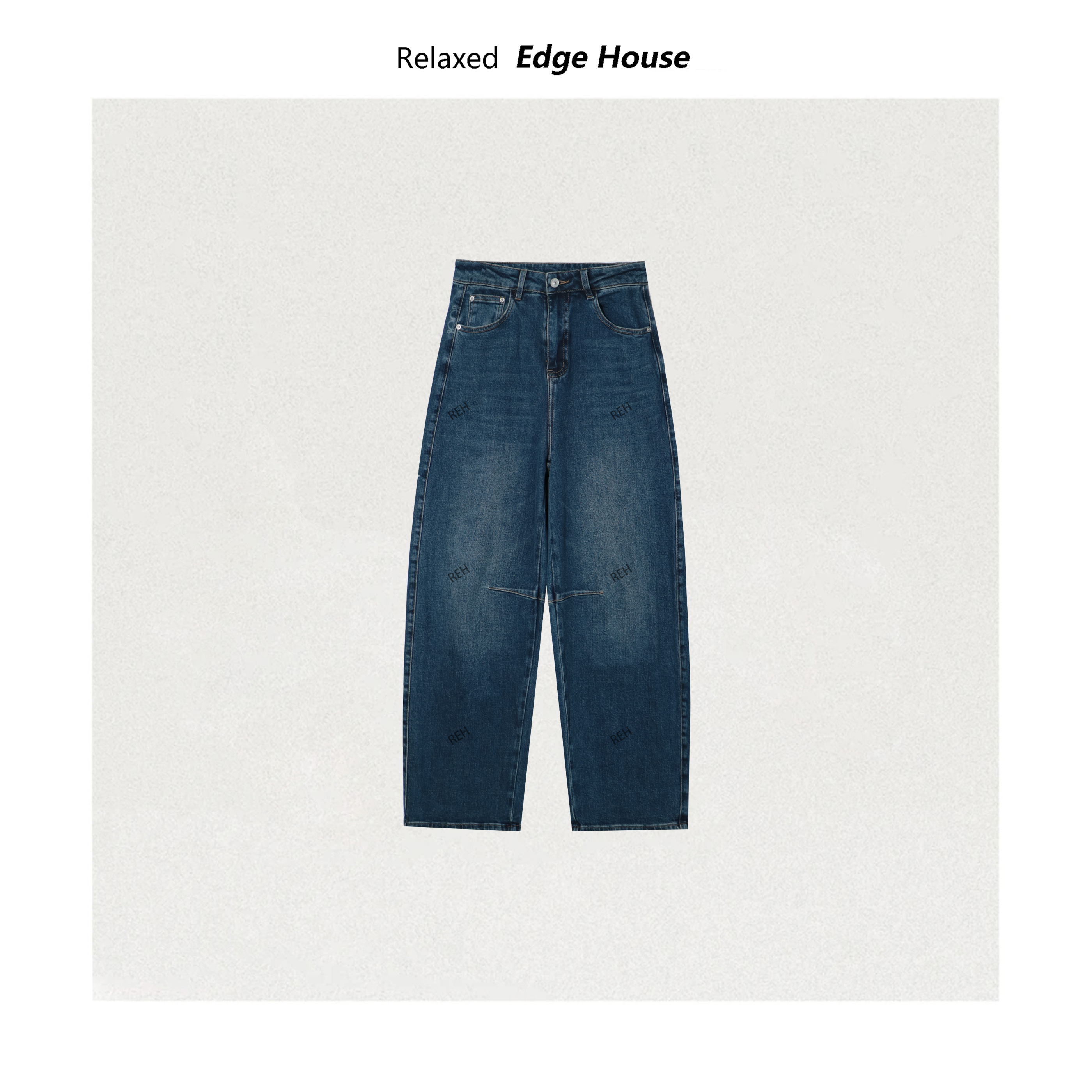 【嘻嘻家】大幂幂同款 25秋季明星同款休闲简约牛仔裤调性十足