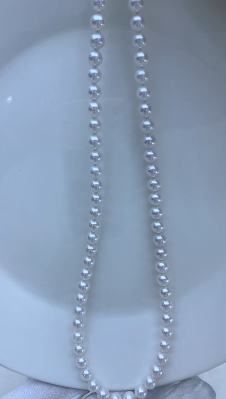 【闪购商品】淡水珍珠项链银S925镶嵌6-7