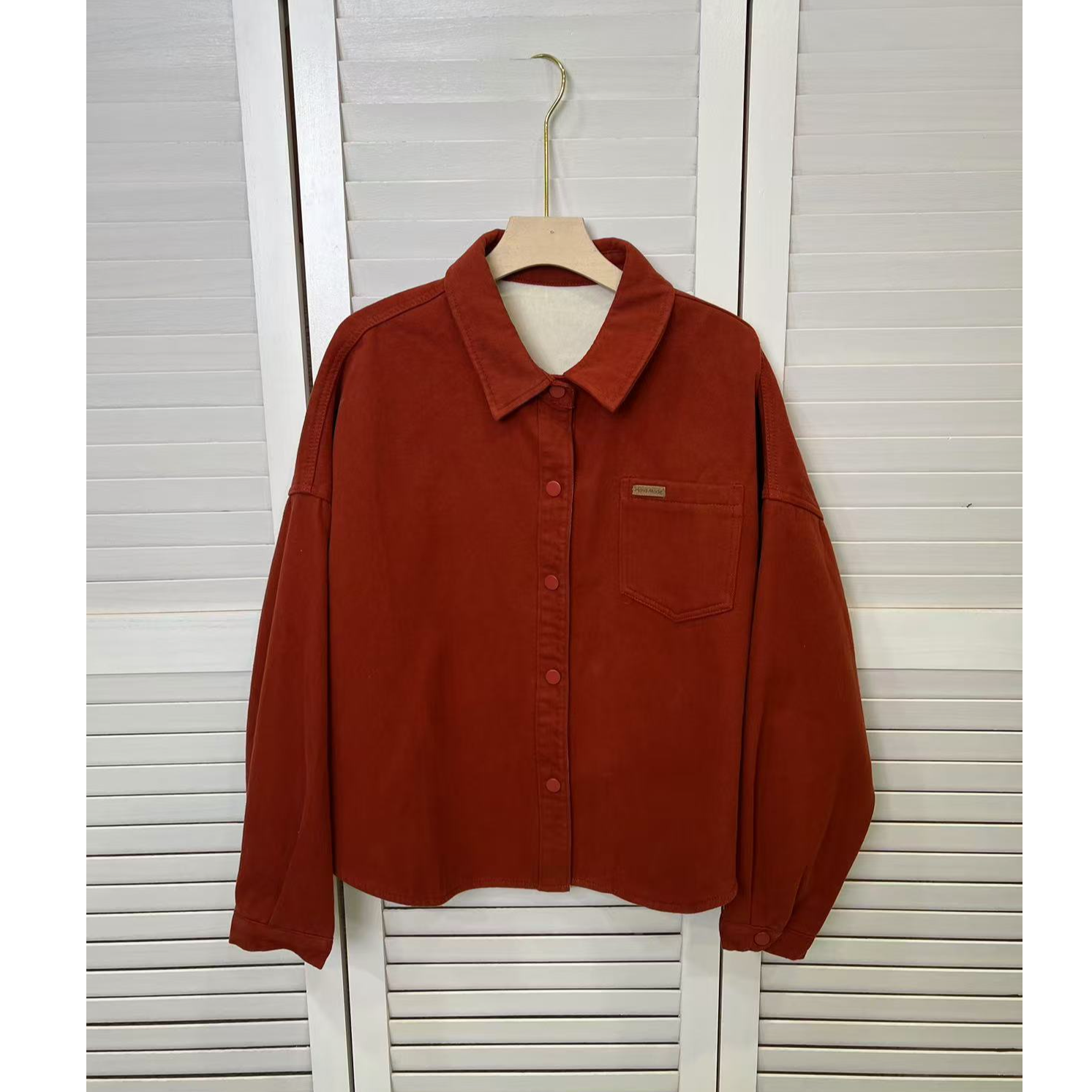 33056加绒加厚洗水外套女装气质显瘦百搭外套