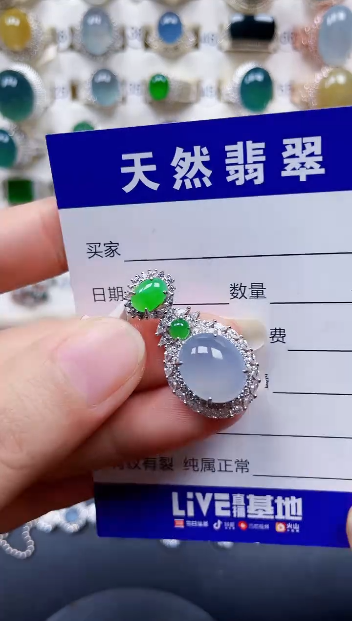 颈饰银S925镶嵌翡翠170