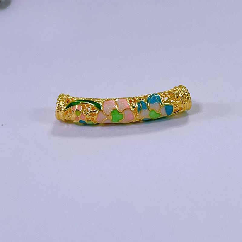 福满圆珠宝1 足金999投资金 花丝多彩弯管配件（送合金链）