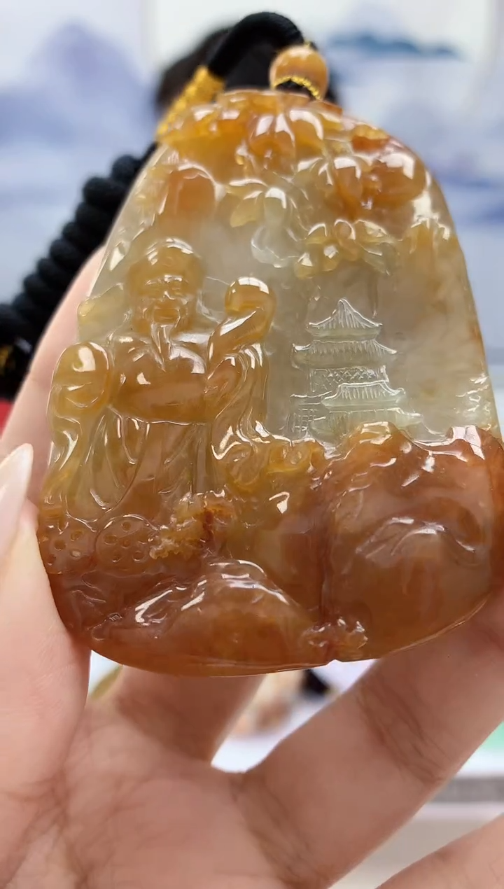 未镶嵌定制翡翠5060xx-毛货挂件167