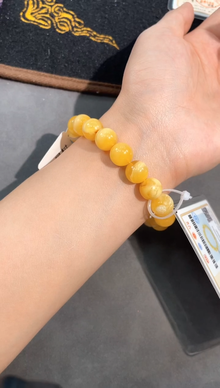 【闪购商品】蜜蜡手链未镶嵌140号蜜蜡单圈10mm