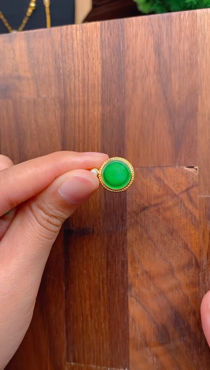 【闪购商品】翡翠吊坠(不含链)银S925镶嵌平安喜乐无事牌