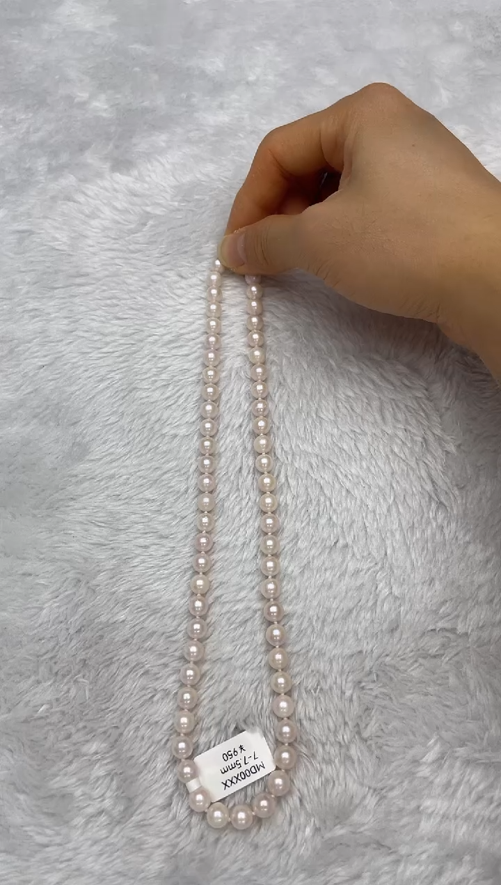 项链银S925镶嵌海水珍珠AK7-7.5mm