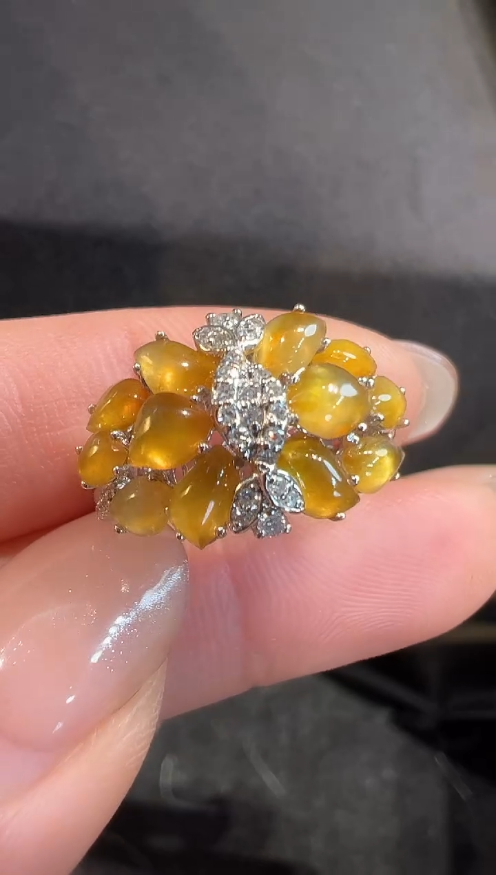 18K金镶嵌戒指翡翠AL6