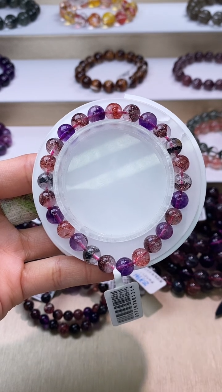 【闪购商品】水晶手链未镶嵌黑加仑超七7m+