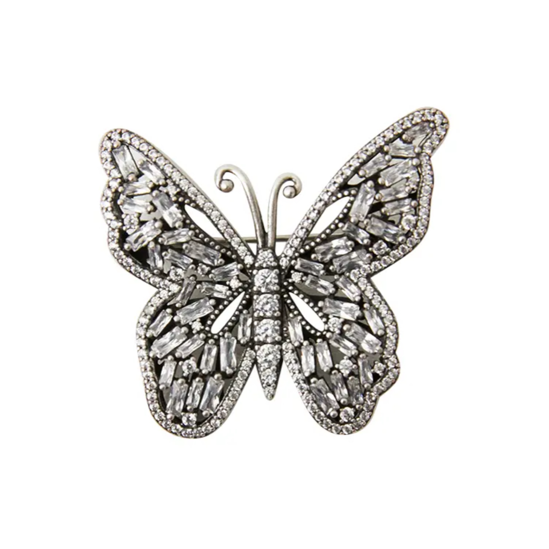 AMASS/阿玛施 铜锆石胸针 新款时尚精致百搭小蝴蝶镶钻胸针590023
