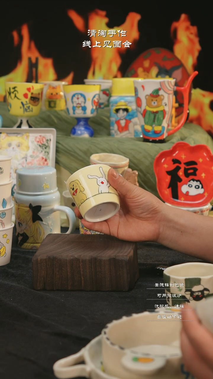 【闪购商品】摆件亲工手绘陶瓷-180