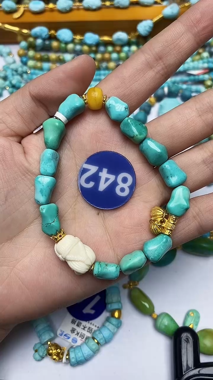 【闪购商品】绿松石手链银S925镶嵌842