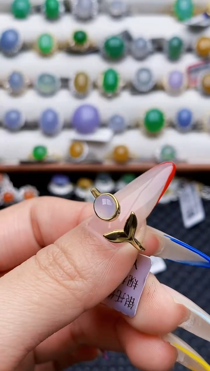 银S925镶嵌戒指翡翠2723