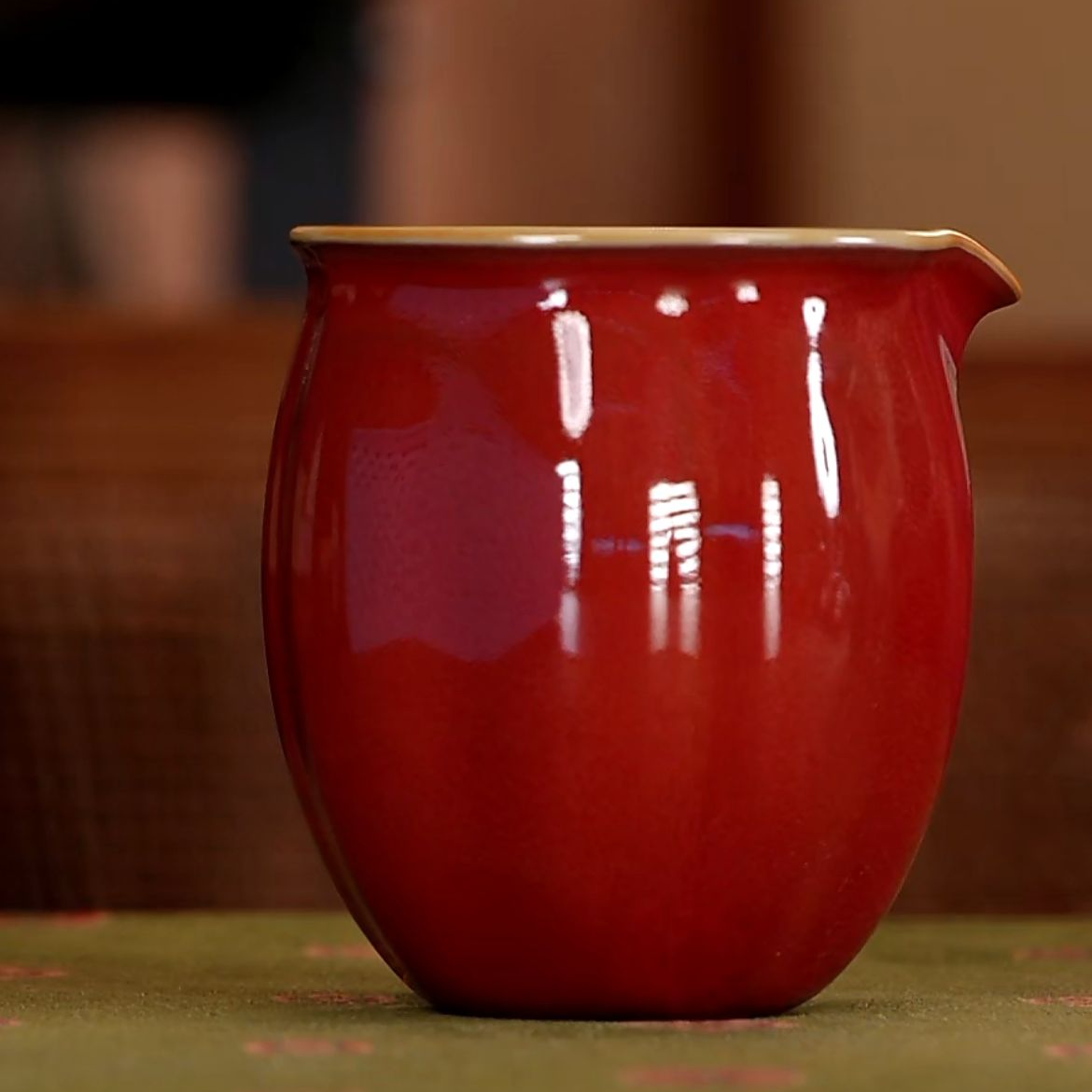 【小乔赏瓷】谢小金豇豆红南瓜公道杯 xxj695