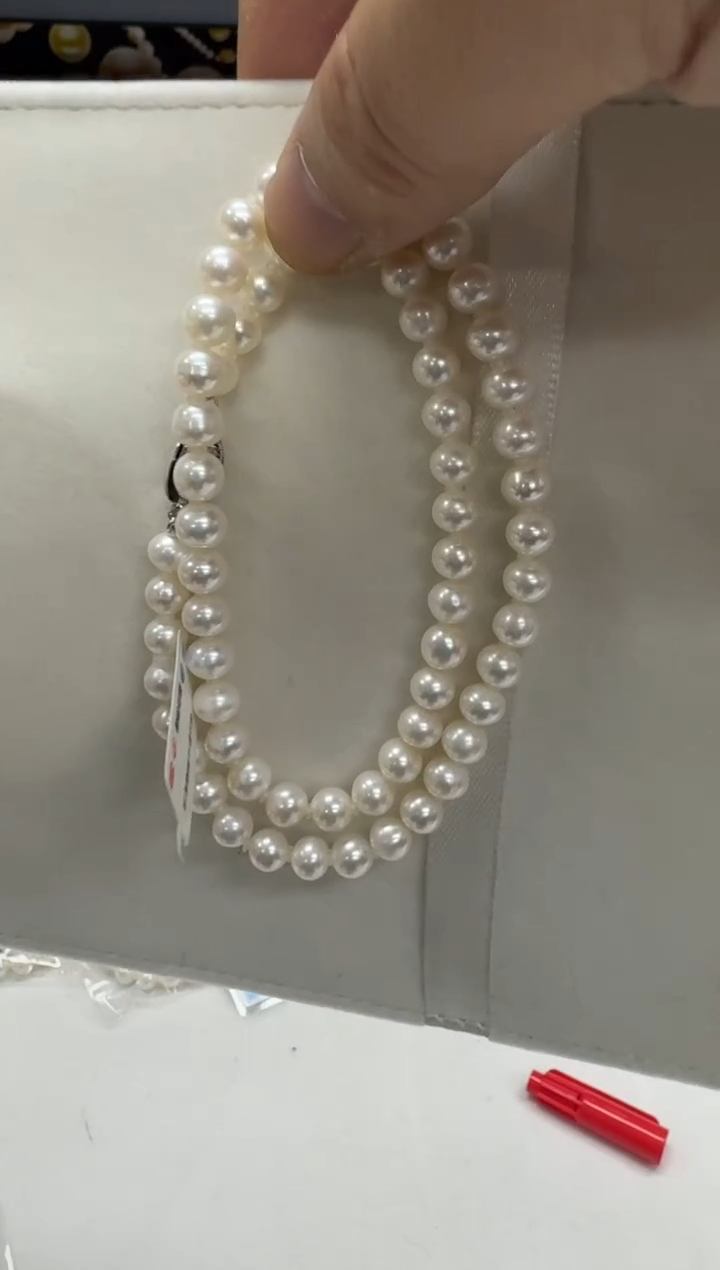 【闪购商品】淡水珍珠项链银S925镶嵌6-7mm