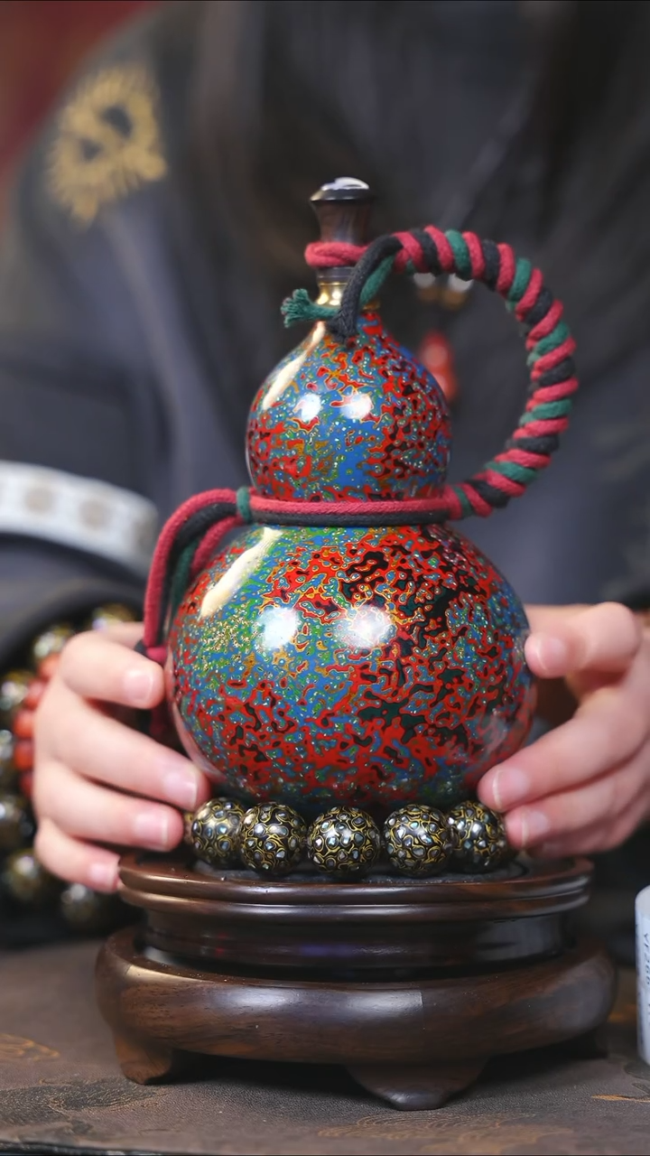 【闪购商品】YF262漆艺酒葫芦不包手串及旋转底座