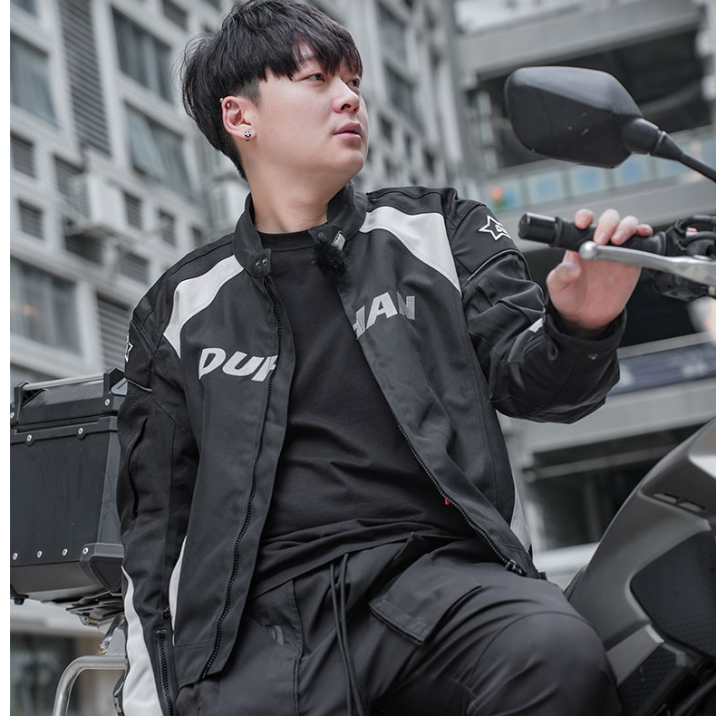 duhan/杜汉摩托骑行服防风赛车服套装机车骑士服防摔摩托衣服四季