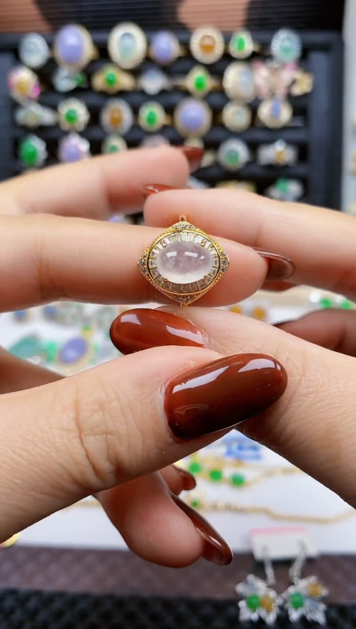 银S925镶嵌戒指翡翠175