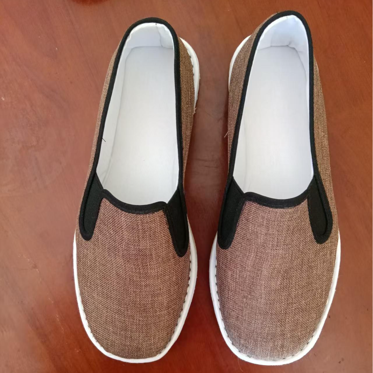 透气养脚【麻棕色】休闲牛筋耐磨开车时尚一脚蹬布鞋男款布鞋