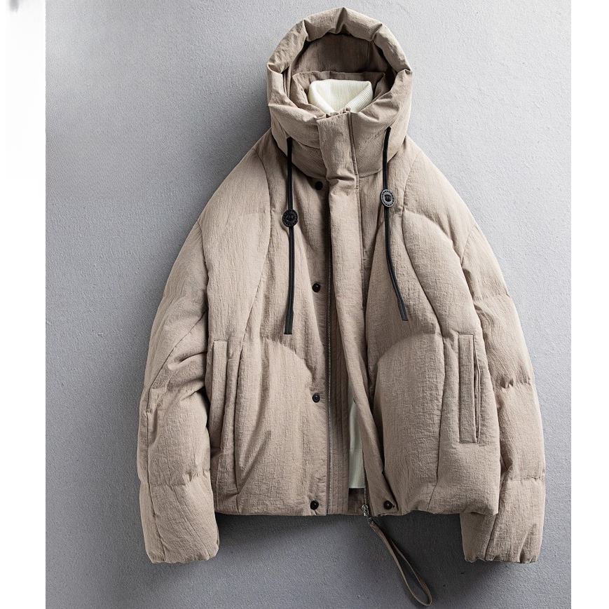 高级感连帽保暖加厚90白鸭绒羽绒服男冬季时尚御寒面包服42131