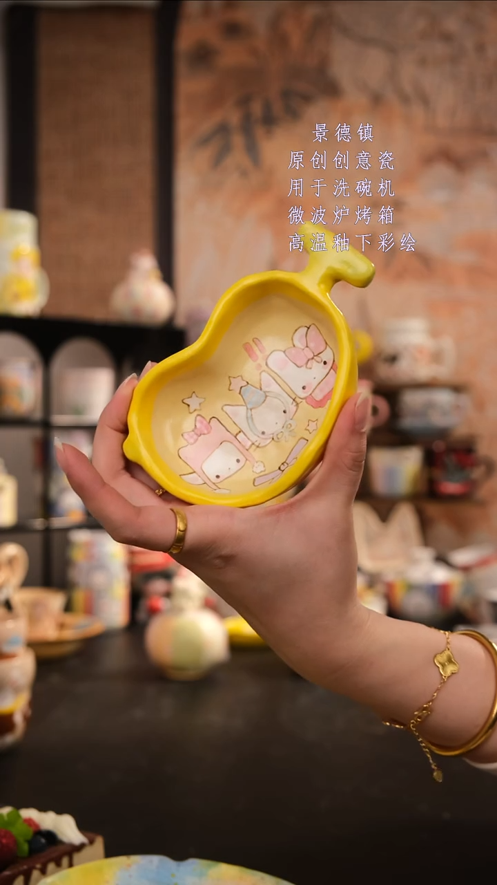 摆件陶旺的可以手工手绘设计师款