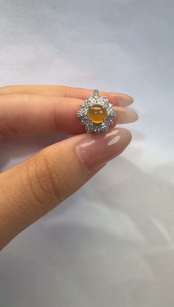 银S925镶嵌戒指翡翠925银镶翡翠戒指镶嵌