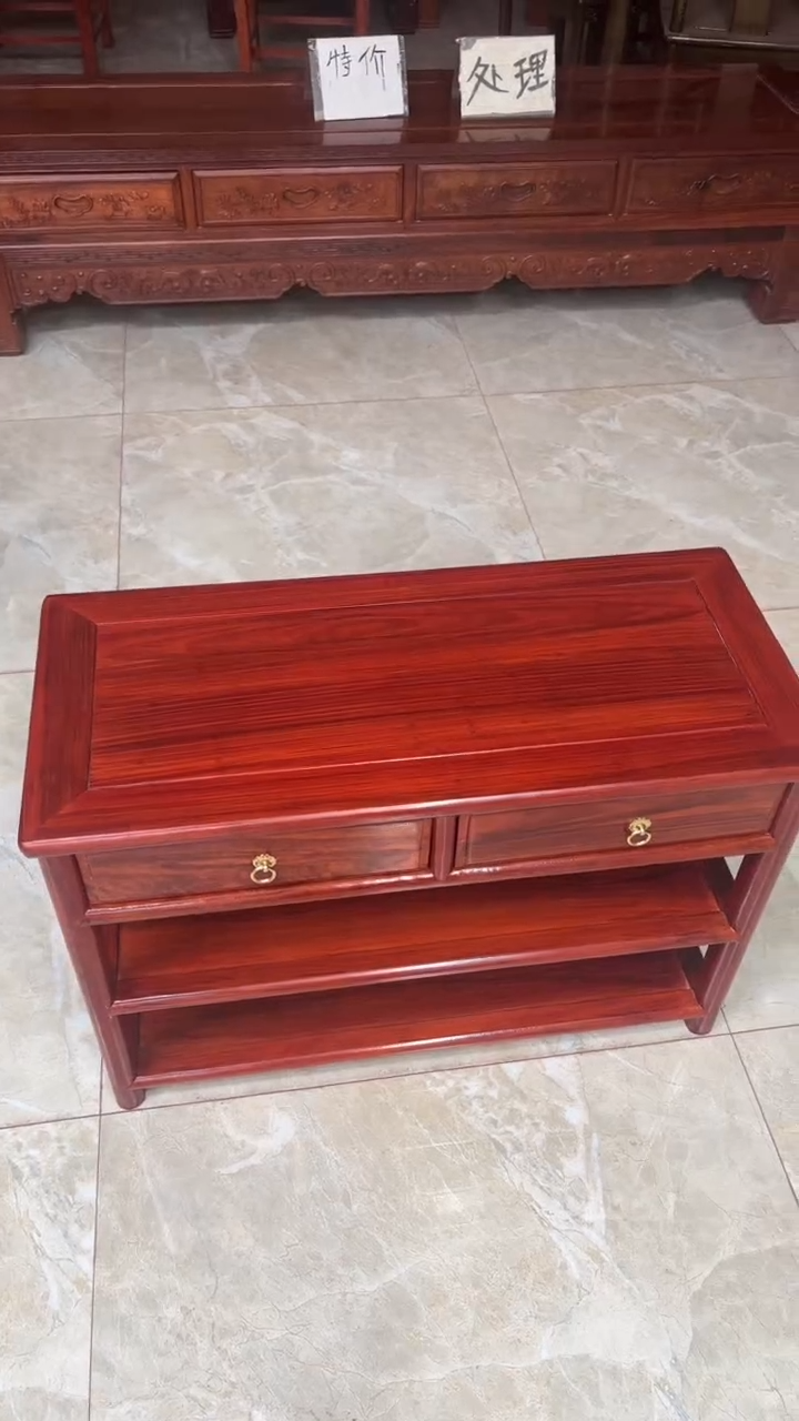 花梨木类成套家具刚果花梨木鞋架