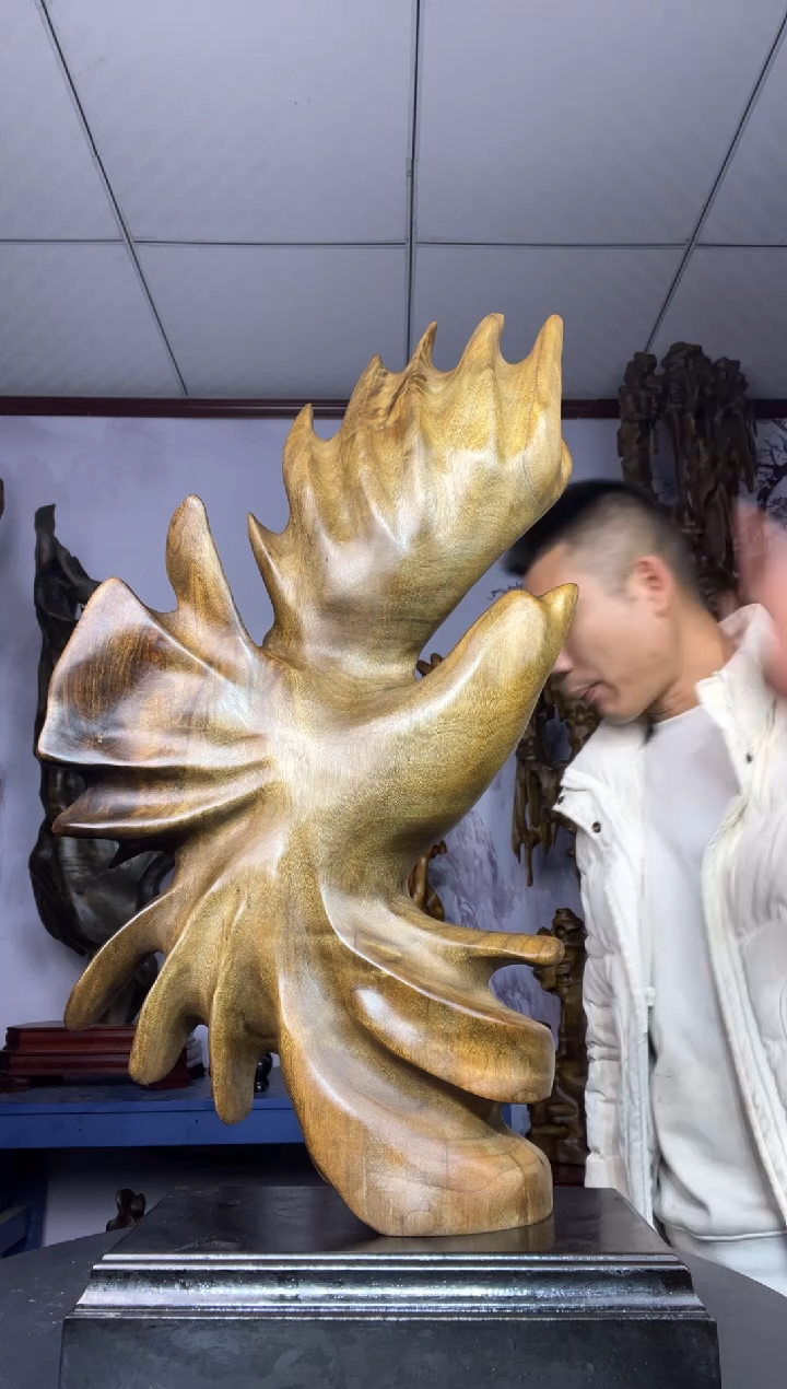 金丝楠木雕款开****_金丝楠木工艺品摆件