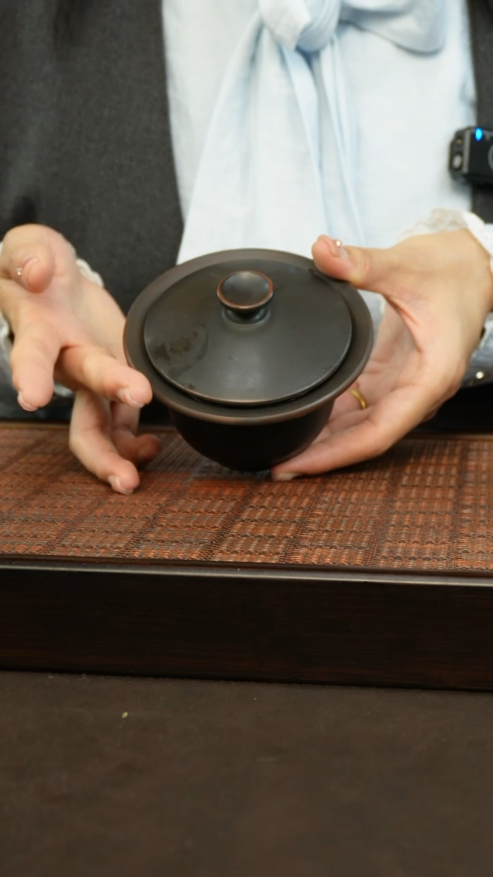 【闪购商品】坭兴陶窑变纯手工盖碗150cc