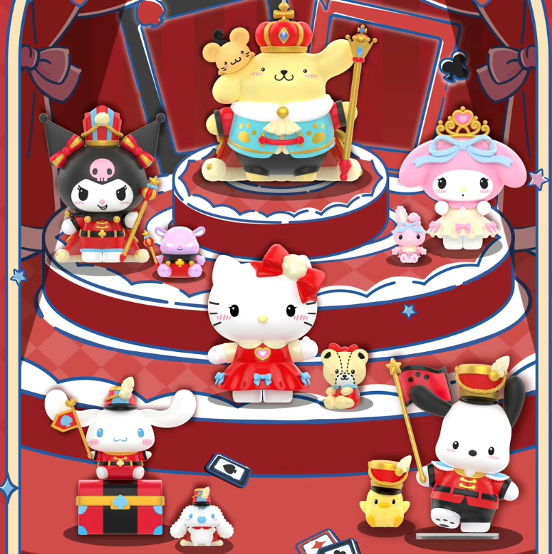 【盲盒立牌徽章】正版三丽鸥徽章立牌萌粒盲盒潮玩收藏