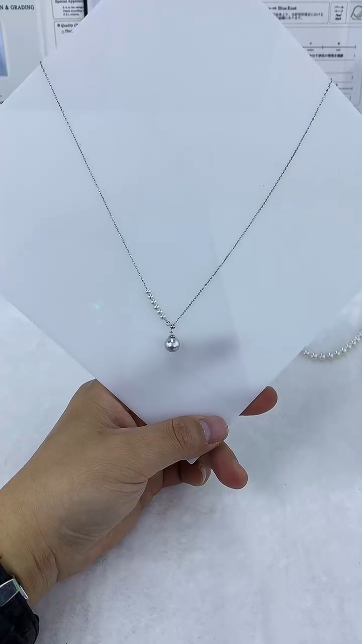 银S925镶嵌AQ海水珍珠海水珍珠吊坠@@YBQ124