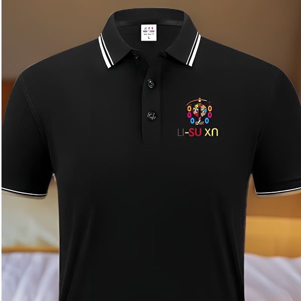 夏季短袖商务休闲机绣常规Polo衫翻领男装运动透气潮流半袖上衣