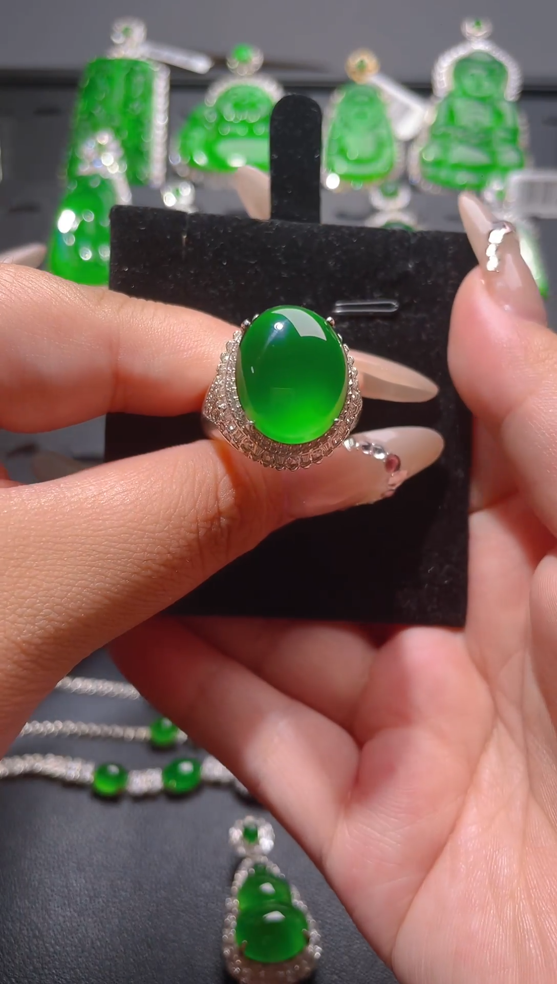 【闪购商品】翡翠戒指未镶嵌天然A货翡翠