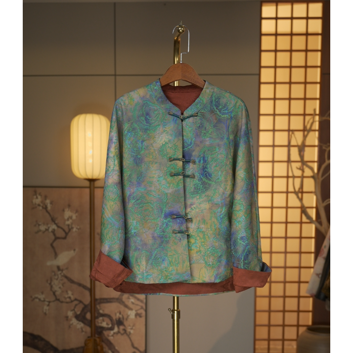 【竹烟引涟-香云纱外套】中式国风香云纱外套4044