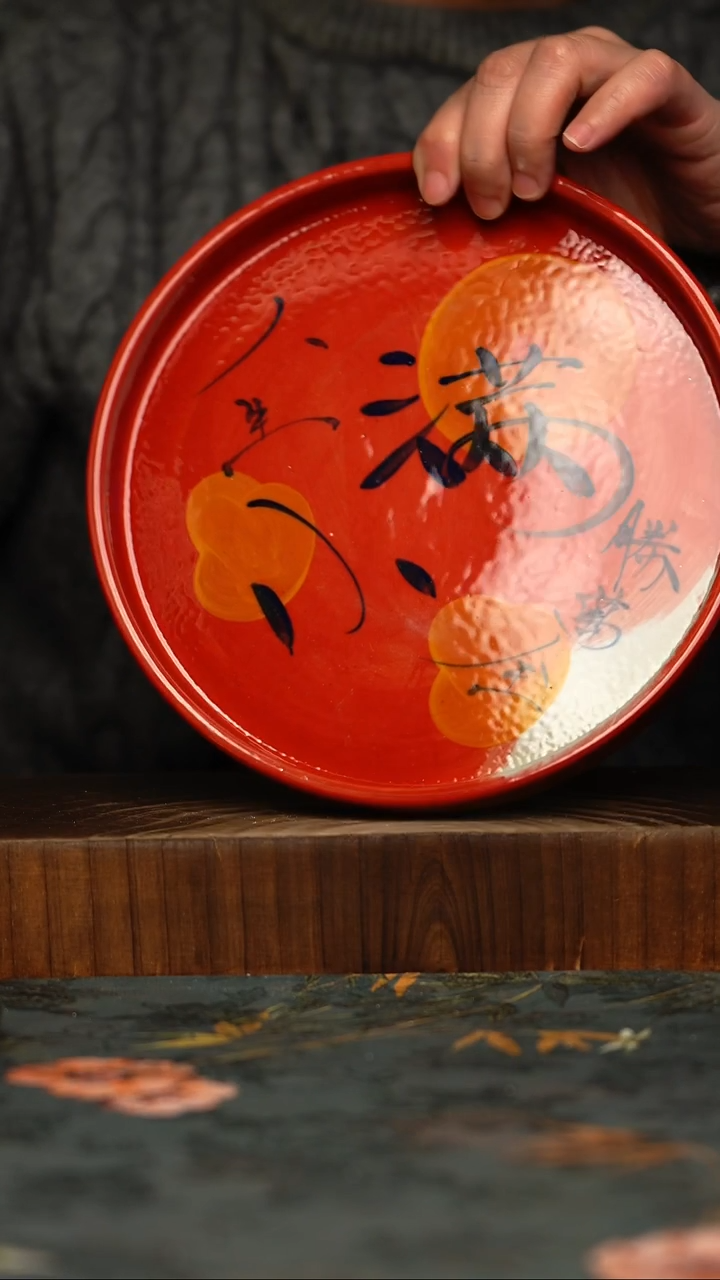 瓷片釉下彩手工手绘同款