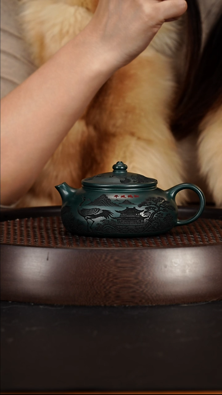 茶壶紫砂宜兴紫砂壶苏门答腊青寒江240cc