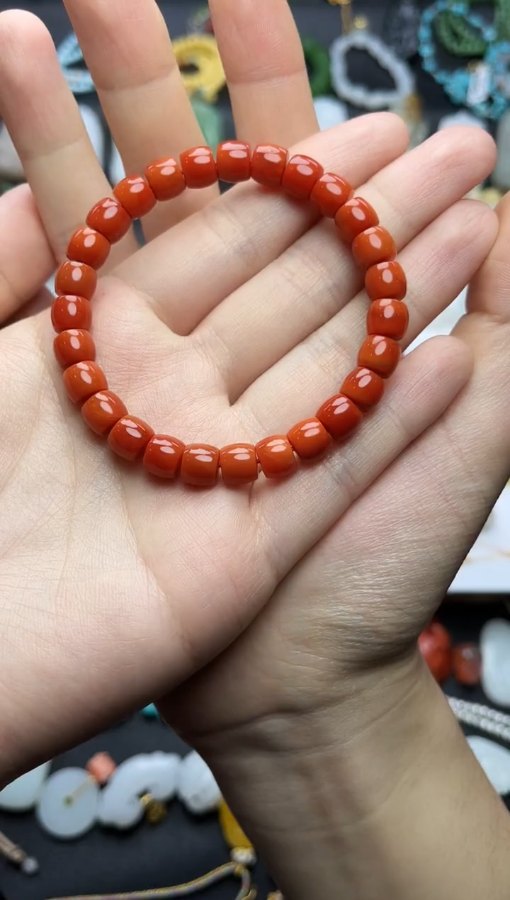未镶嵌手串南红玛瑙曹*直切手串06