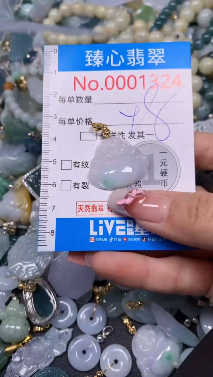 【闪购商品】翡翠颈饰未镶嵌含绳0001324