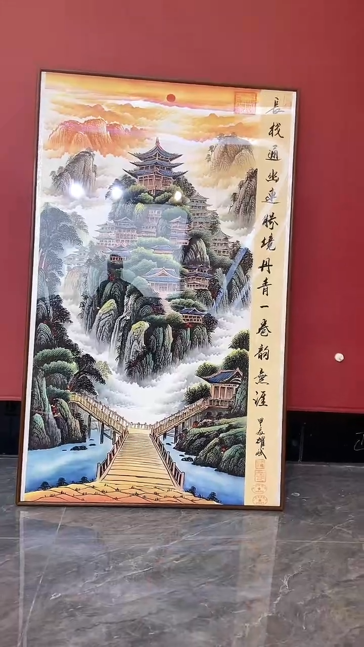 国画亭台楼阁    