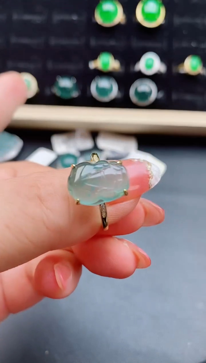 【闪购商品】翡翠戒指银S925镶嵌5080550