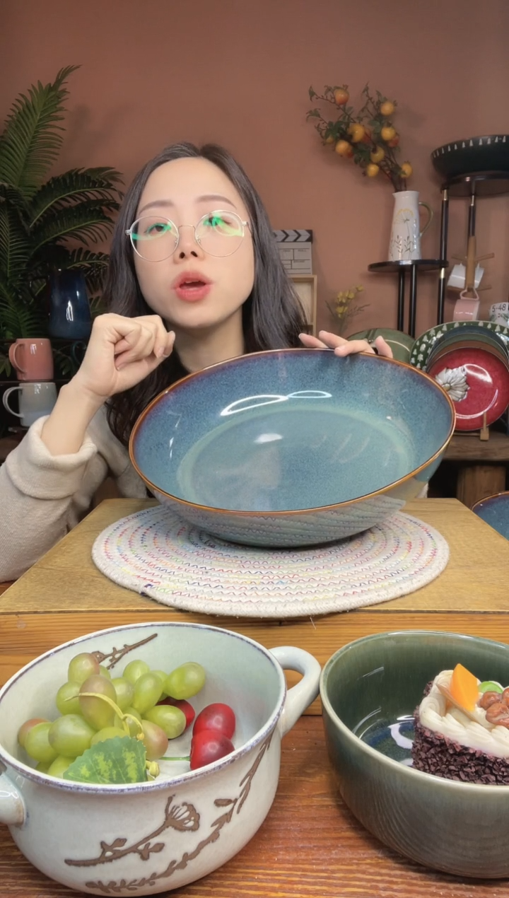陶瓷瑕疵 11.5英寸深盘 介意别拍 