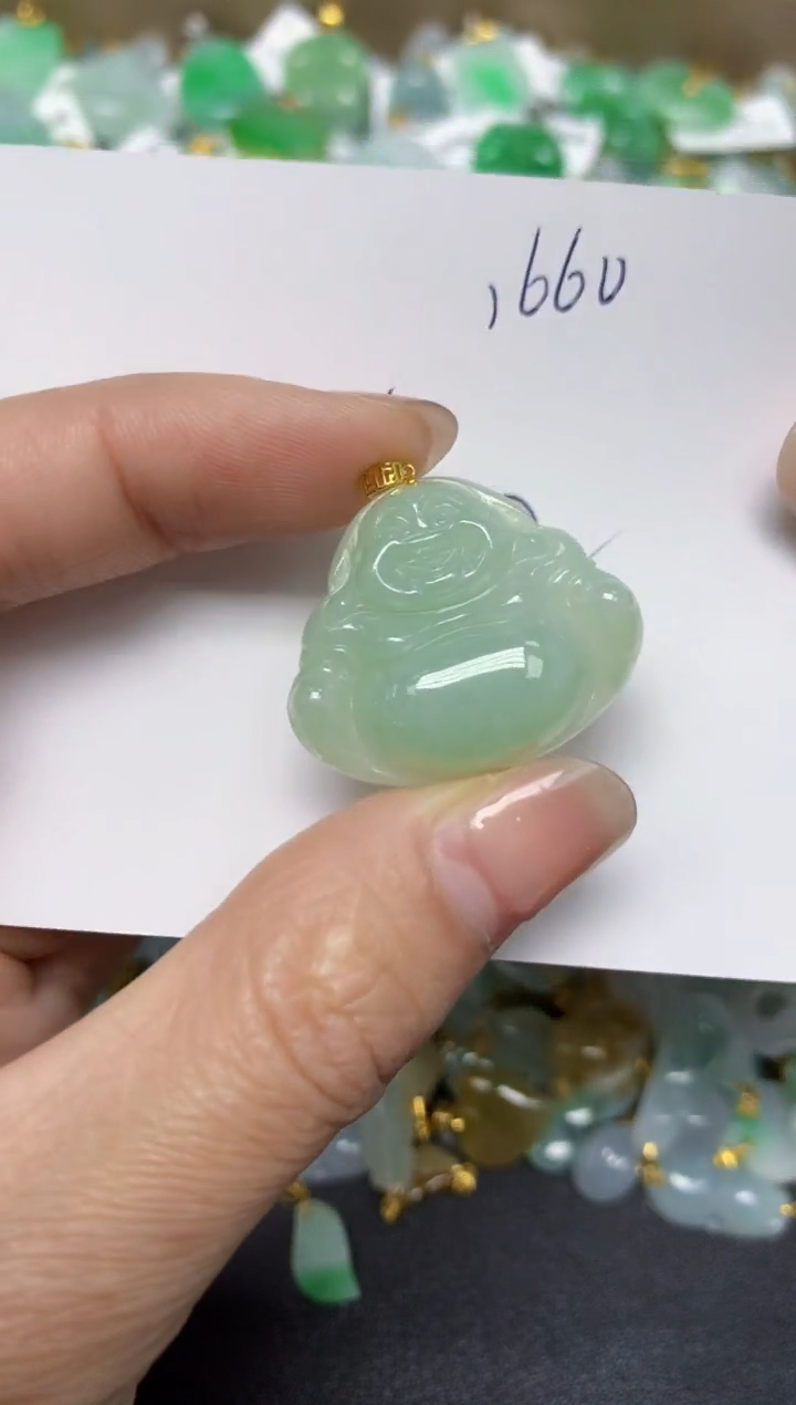 【闪购商品】翡翠颈饰18K金镶嵌 天然翡翠A货