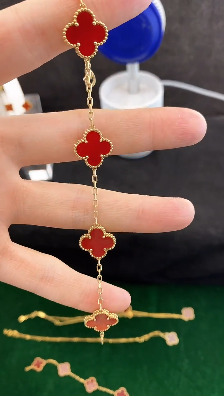 【闪购商品】玛瑙/玉髓手链18K金镶嵌.