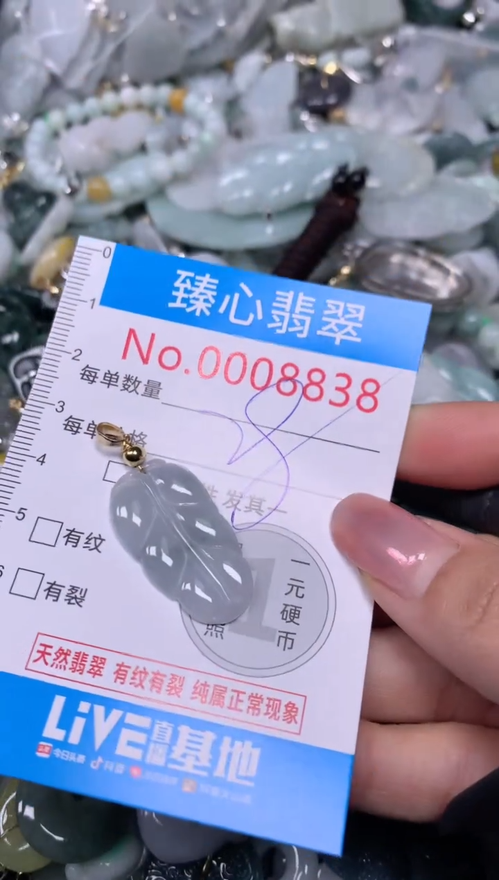 【闪购商品】翡翠颈饰未镶嵌含绳0008838