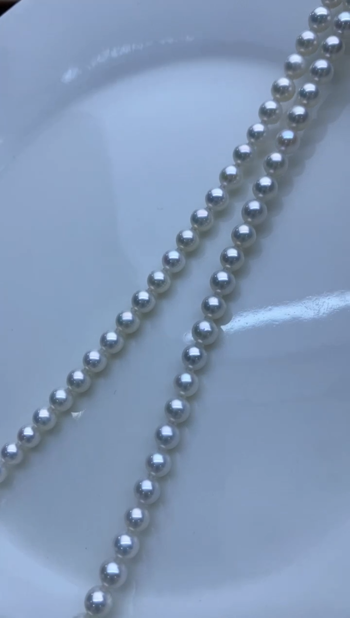 【闪购商品】淡水珍珠项链银S925镶嵌6-7