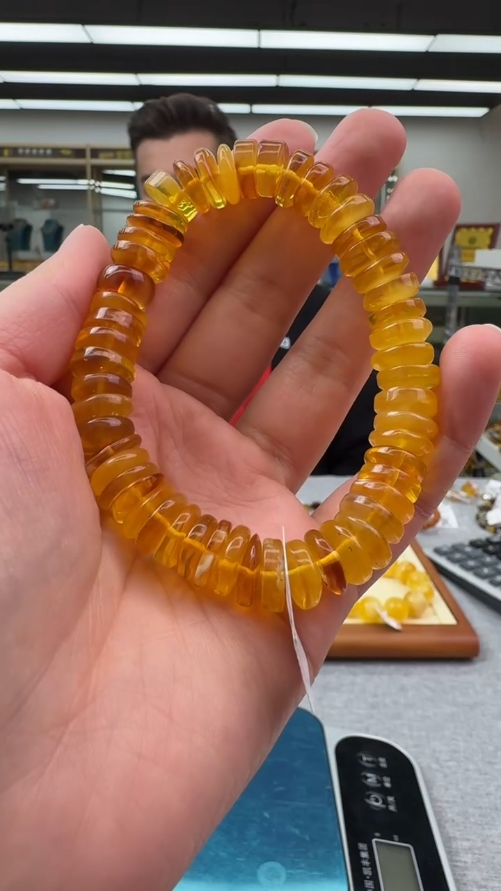 【闪购商品】琥珀手链未镶嵌486秒拍号