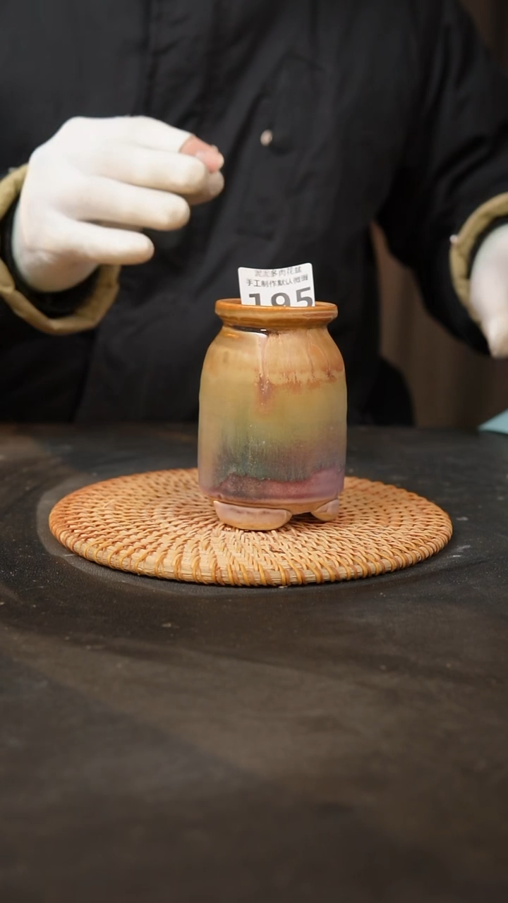 【闪购商品】瓷片195泥泥手工花盆