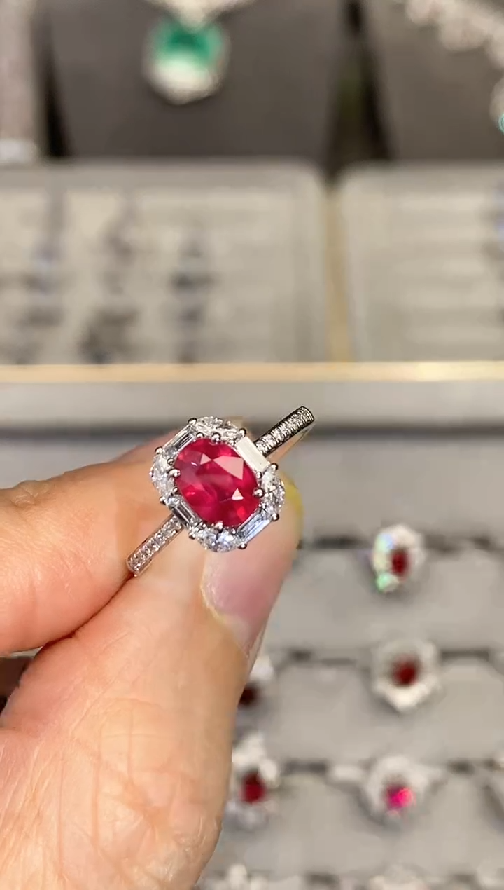 【闪购商品】红宝石戒指18K金镶嵌1.02ct/新年开工价