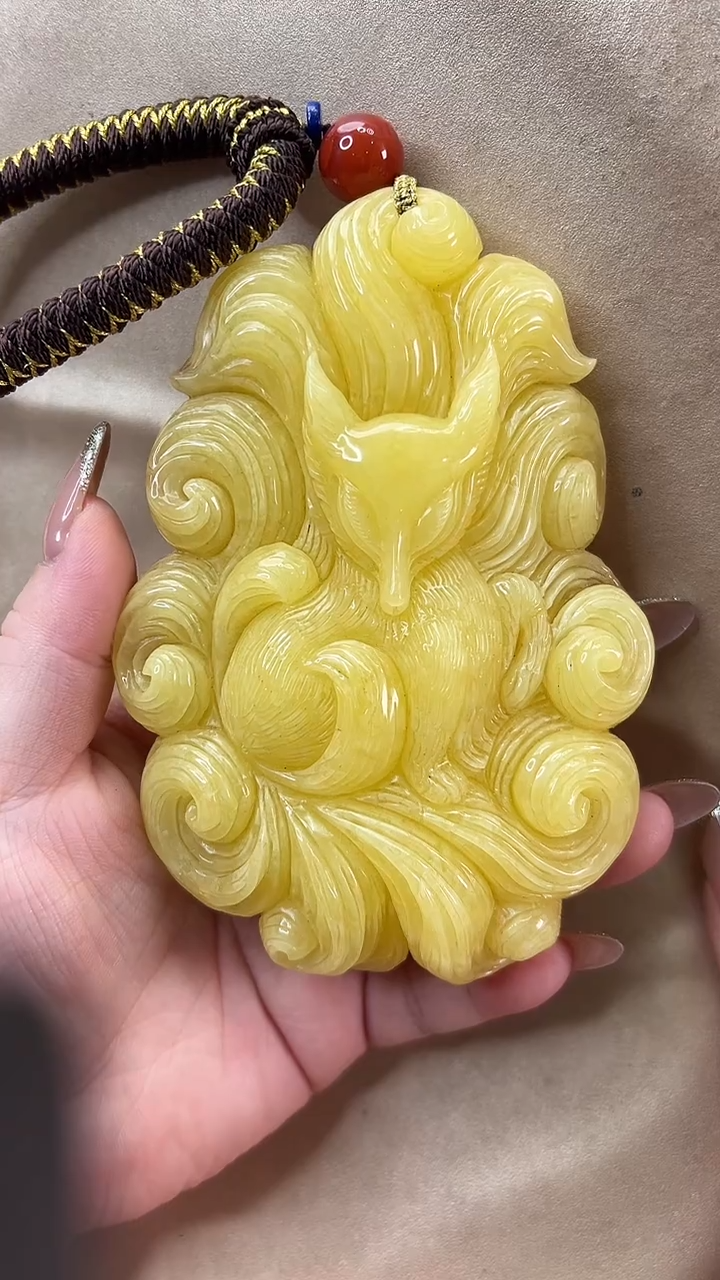 琥珀颈饰未镶嵌吊坠