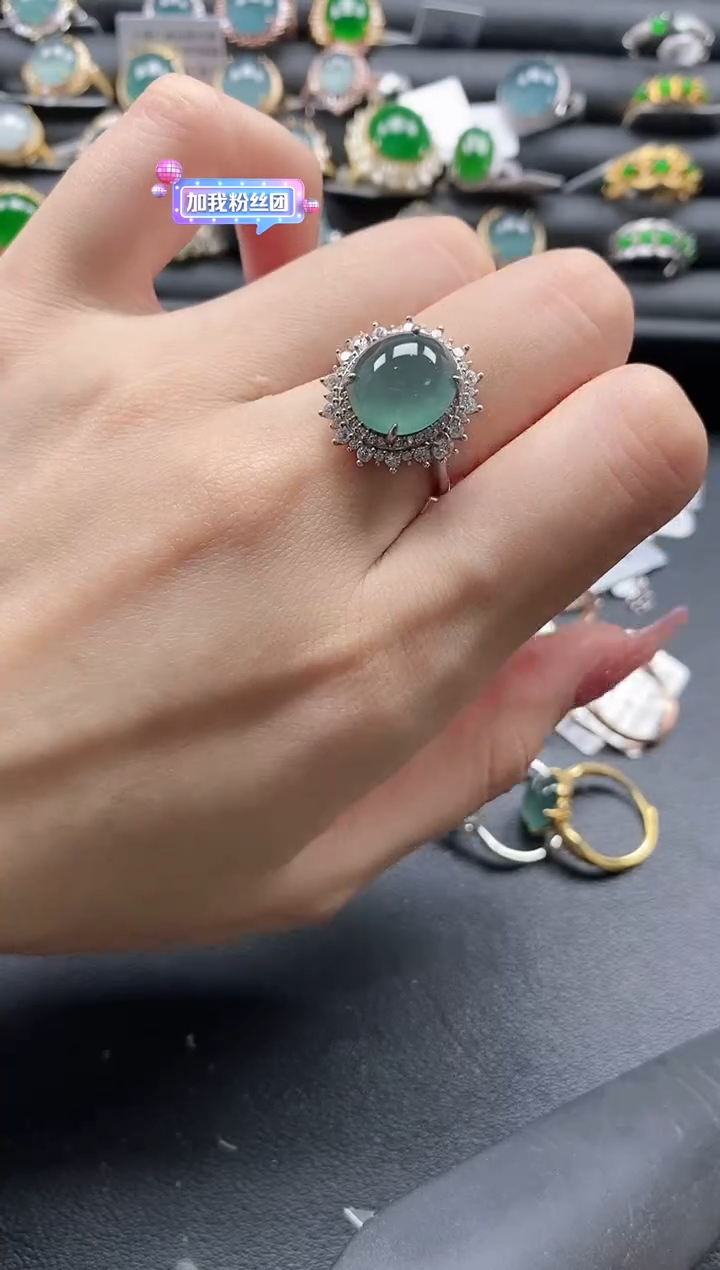 【闪购商品】翡翠戒指银S925镶嵌1111