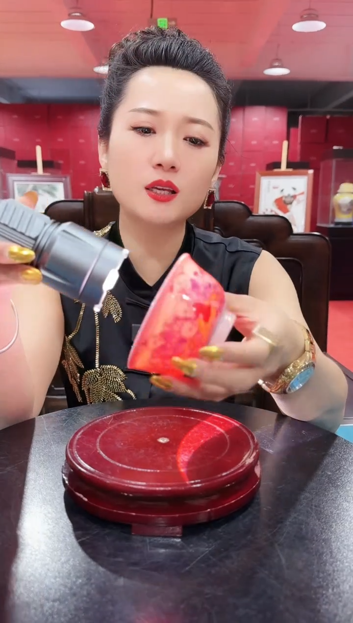 陶瓷红稀土碗景德镇陶瓷百福+礼盒