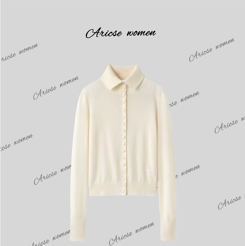 【艾家商场】女装2025秋季新款时尚休闲翻领开衫4173